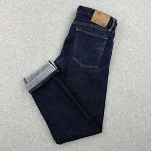 Hiroshi Kato Jeans Mens 32x28 Blue Indigo Raw The Pen Selvedge Slim Made In USA